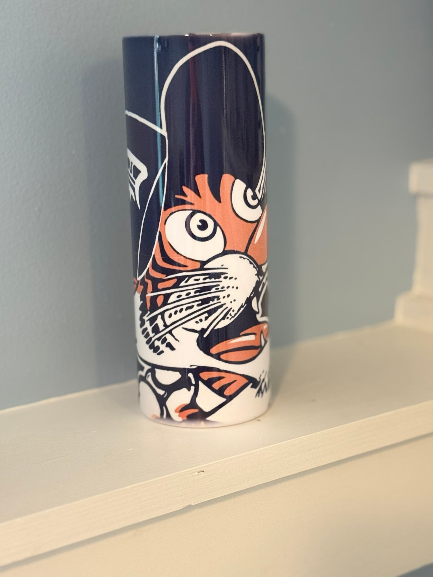 Detroit Tigers Cartoon Tumbler Straw Cup