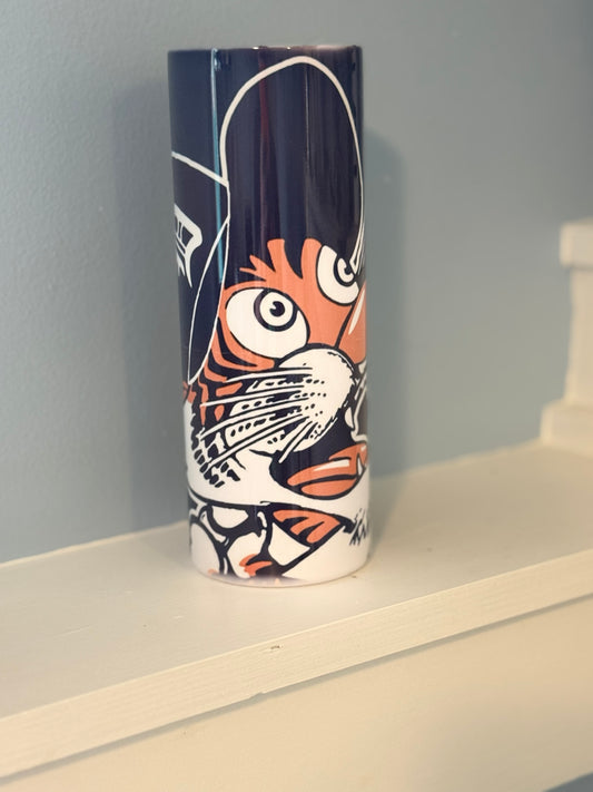 Detroit Tigers Cartoon Tumbler Straw Cup
