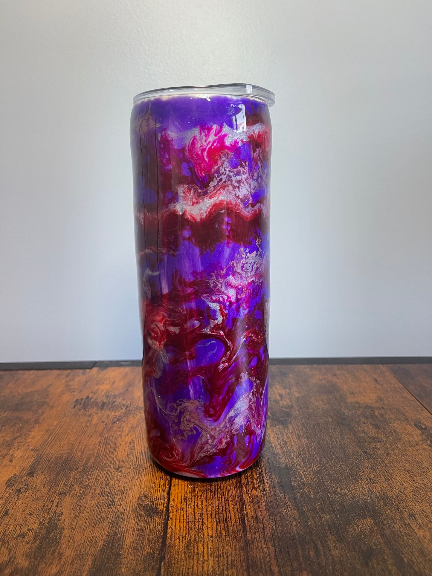 Hot Pink Swirls Tumbler Straw Cup