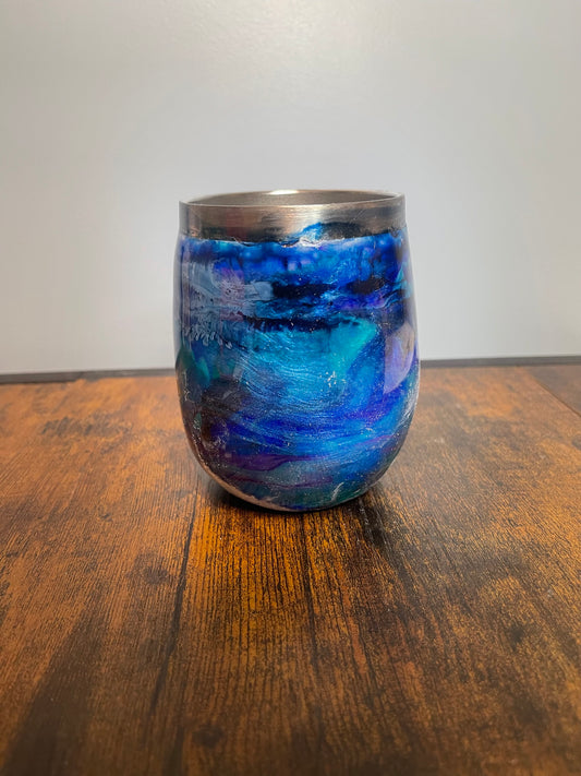 Sunny Blue Skies Wine Tumbler Straw Cup