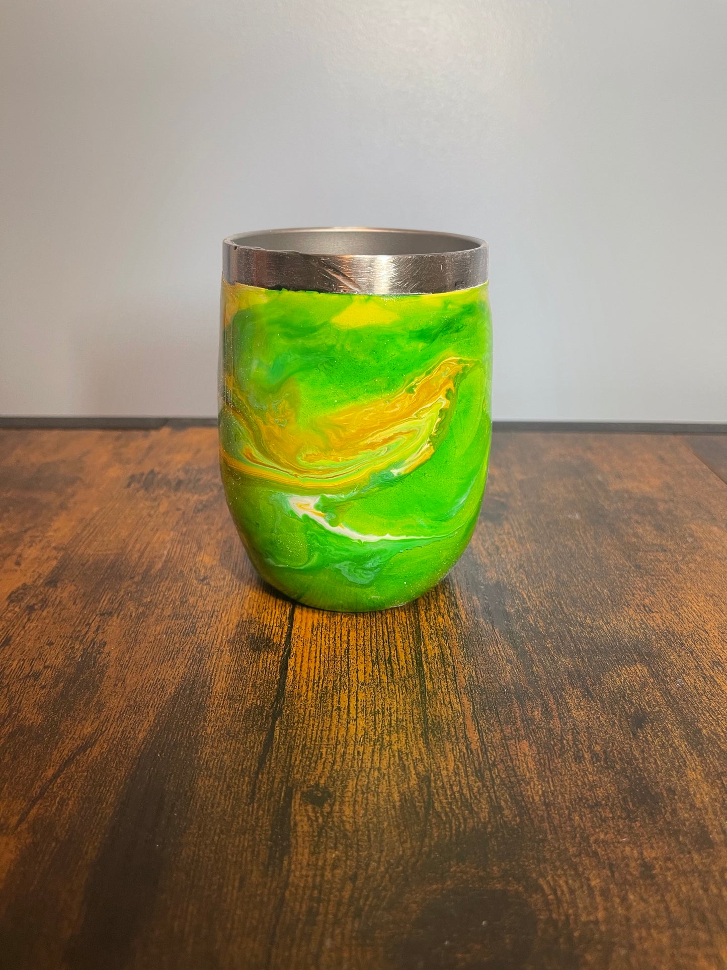 Sunny Fields of Green Wine Tumbler Straw Cup